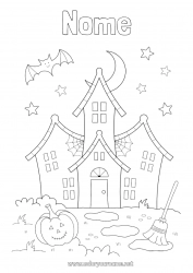 Disegno gratuito Halloween Maniero infestato
