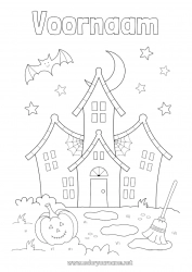 Gratis tekening Halloween Spookhuis