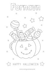 Fargeleggingssiden å tilpasse Godteri Gresskar Halloween Påmelding 