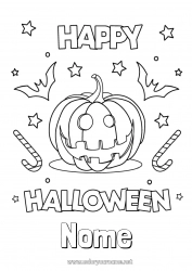Colorazione gratuita Zucca Halloween Jack O'Lantern Iscrizione 