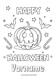 Kostenlose Malvorlage Kürbis Halloween Kürbis Beschriftung 