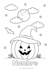 Colorear gratis Calabaza Halloween Jack O'Lantern