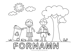 Gratis färgläggning Ekologi