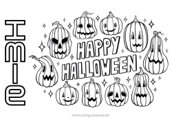 Rysunek za darmo Dynia Halloween Jack O'Lantern Napis 'halloween'