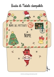 Colorare per personalizzare Albero di Natale Elfo di Natale Natale Lettere di elfi scherzosi Busta Busta da stampare Viaggio dell'elfo di Natale Busta di Natale Busta per la posta dell'elfo di Natale
