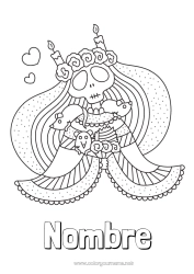 Dibujo libre Esqueleto Calavera Día de los Muertos México Calaveras