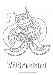 Gratis tekening Skelet Schedel Dia de los Muertos Mexico Calaveras, schedels