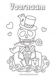 Gratis tekening Skelet Schedel Dia de los Muertos Mexico Calaveras, schedels