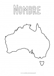 Dibujo libre Geografía País Australia Mapa del pais