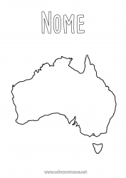 Disegno gratuito Geografia Paesi Australia Mappa dei paesi