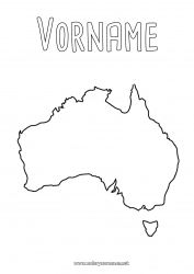 Kostenlose Zeichnung Geografie Land Australien Landkarten