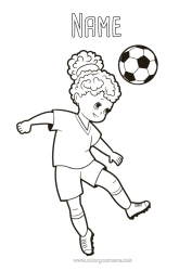 Colouring to customise Football Football Sport Team Sports Women's Football Footballer