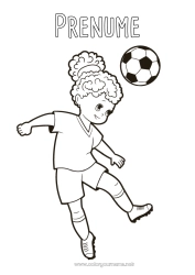 Desen liber de colorat Fotbal Minge de fotbal Sport Sporturi de echipă Fotbal feminin Fotbalist fotbalistă