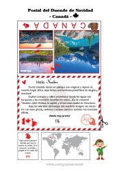 Colorear para personalizar Canadá Viaje del duende navideño Tarjeta postal Tarjeta postal de un SOLO duende