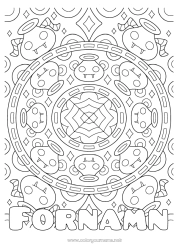 Gratis färgläggning Halloween Mandala