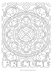 Pagină de colorat gratuită Halloween Mandala