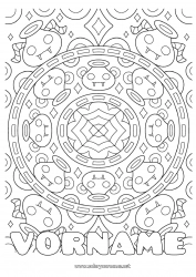 Kostenlose Zeichnung Halloween Mandala