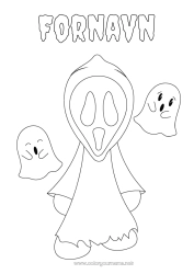 Farvelægningssiden tilpasning Spøgelse Monster Halloween