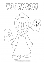 Gratis tekening Spook Monster Halloween