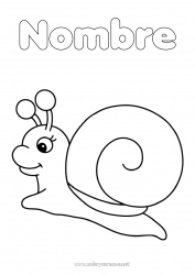 Dibujo libre Animales Caracol Dibujos fáciles para colorear Insectos