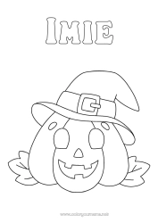 Rysunek za darmo Dynia Jack O'Lantern Kapelusz Łatwe kolorowanki