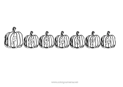 Gratis fargelegging Gresskar Halloween Dekorert navn