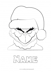 Coloring to customize Grinch