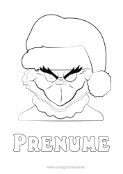 Pagină de colorat personalizată Grinch