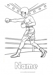 Coloring to customize Sport Combat sports Boxing