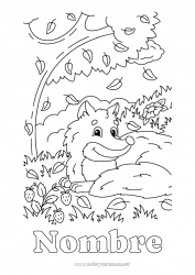 Dibujo libre Otoño Zorro Animales Hojas Animales del bosque Bosque