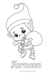 Gratis tegning Jule-nisser Farvelægningsnisser