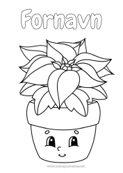 Gratis farvelægning Kawaii Julestjerne