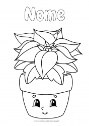 Desenho grátis Kawaii Poinsettia