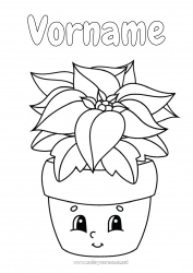 Malvorlage anpassen Kawaii Weihnachtsstern