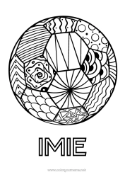 Kolorowanka do personalizacji Piłka nożna Piłka nożna Sport Balony Zentangle Sporty drużynowe