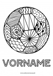 Kostenlose Malvorlage Fußball Fußball Sport Luftballons Zentangle Mannschaftssportarten