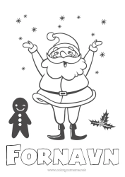 Gratis tegning Julemanden Jul Peberkager