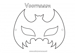 Gratis tekening Vleermuis Masker Halloween Held Vogels en vliegende zoogdieren