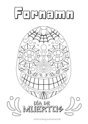 Gratis teckning De dödas dag Mexiko Calaveras, dödskallar