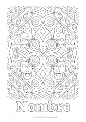 Colorear gratis Murciélago Caramelos Truco o trato Halloween Mandala Ratón Golosinas Dibujos complejos para colorear Aves y mamíferos voladores Animales del bosque Chupeta