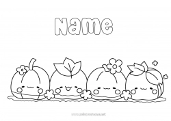 Free coloring Pumpkin Kawaii