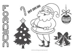 Gratis fargelegging Juletre Julenissen Jul Julekule