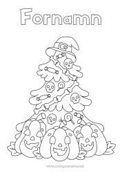 Gratis teckning Julgran Halloween Hatt Gran