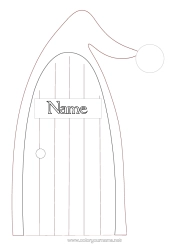 Colouring to customise Christmas Elves Door