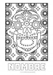 Colorear gratis Día de los Muertos Calaveras