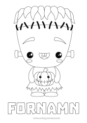 Gratis färgläggning Monster Frankenstein