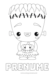 Pagină de colorat personalizată Monstru Frankenstein