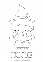 Disegno gratuito Strega Kawaii