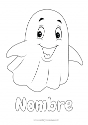 Dibujo libre Fantasma Halloween Dibujos fáciles para colorear