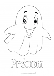 Coloriage gratuit Fantôme Halloween Coloriages faciles